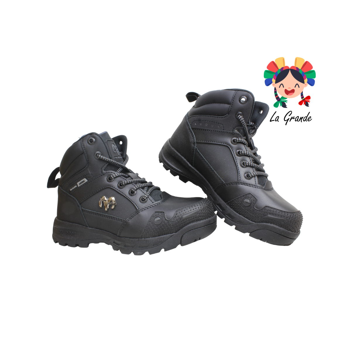 9323 RAM Negro Acero Bota Industrial con Casco para Caballero