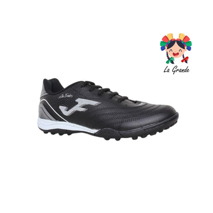 933 FRAKOS Negro Gris Sintético Tenis Fútbol Rápido para Joven y Caballero