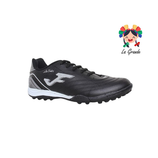 933 FRAKOS Negro Gris Sintético Tenis Fútbol Rápido para Joven y Caballero