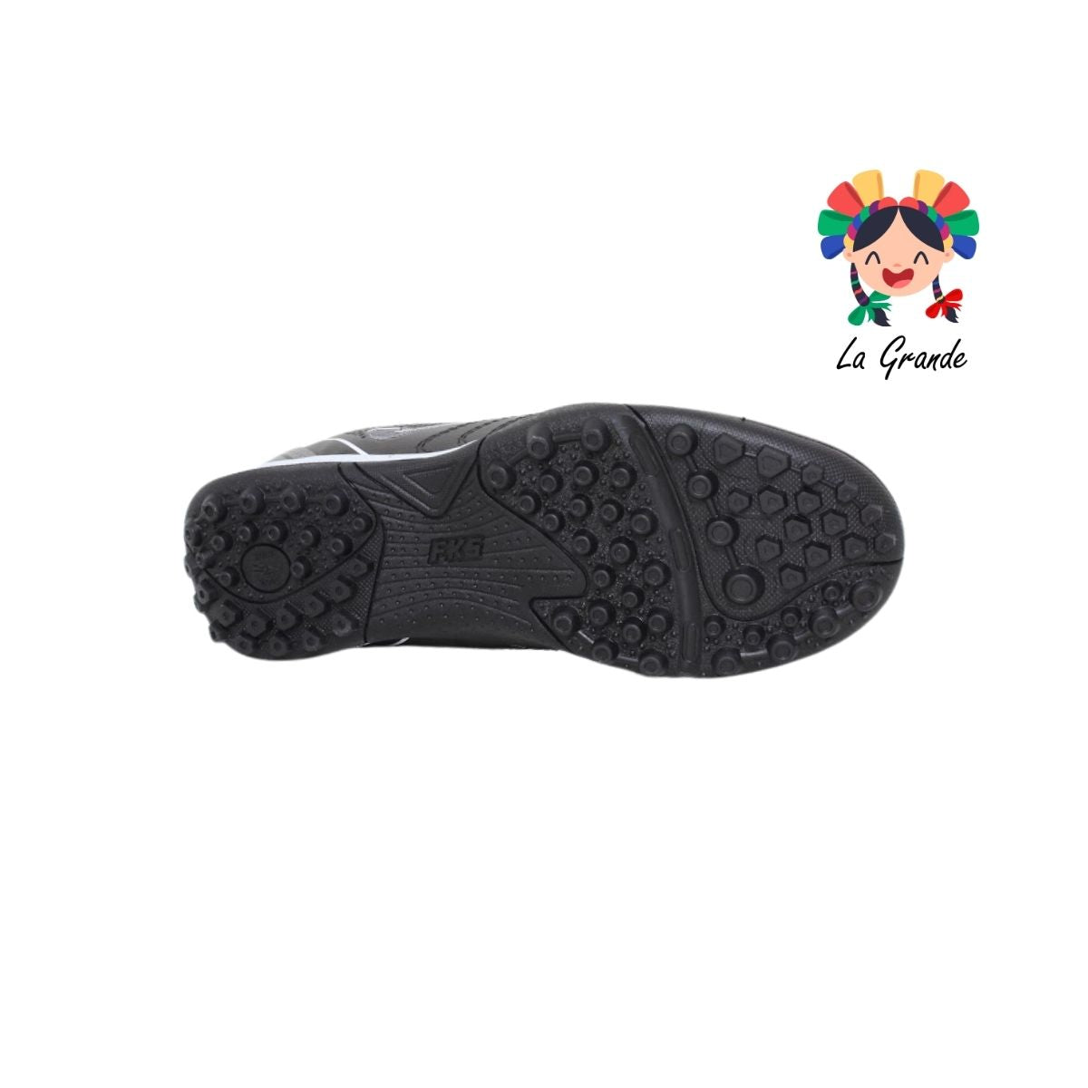 933 FRAKOS Negro Gris Sintético Tenis Fútbol Rápido para Joven y Caballero