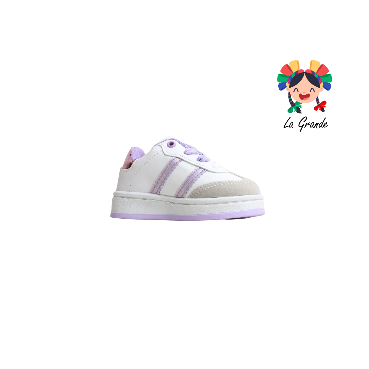 934 ROJO ARANDANO Bco Lila Rosa Napa Tenis Casual para Bebe