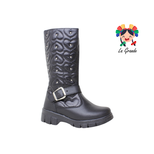 937 LADY FLORES Negro Sint Bota Alta para Niña