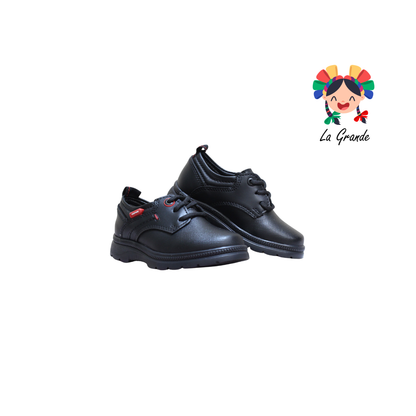 2259 CUSTOM Negro Rojo Napa Zapato Casual para Niño