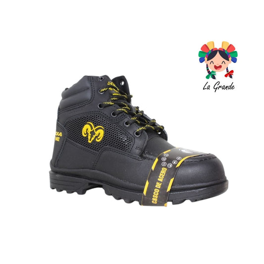 9402 RAM Negro Amarillo Casco de Acero Bota Industrial para Caballero