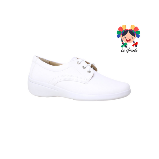 9405 ETNIA Blanco Sint Zapato Clínico de agujeta Dama