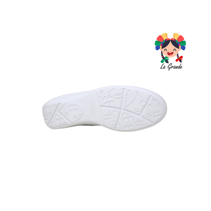 9405 ETNIA Blanco Sint Zapato Clínico de agujeta Dama