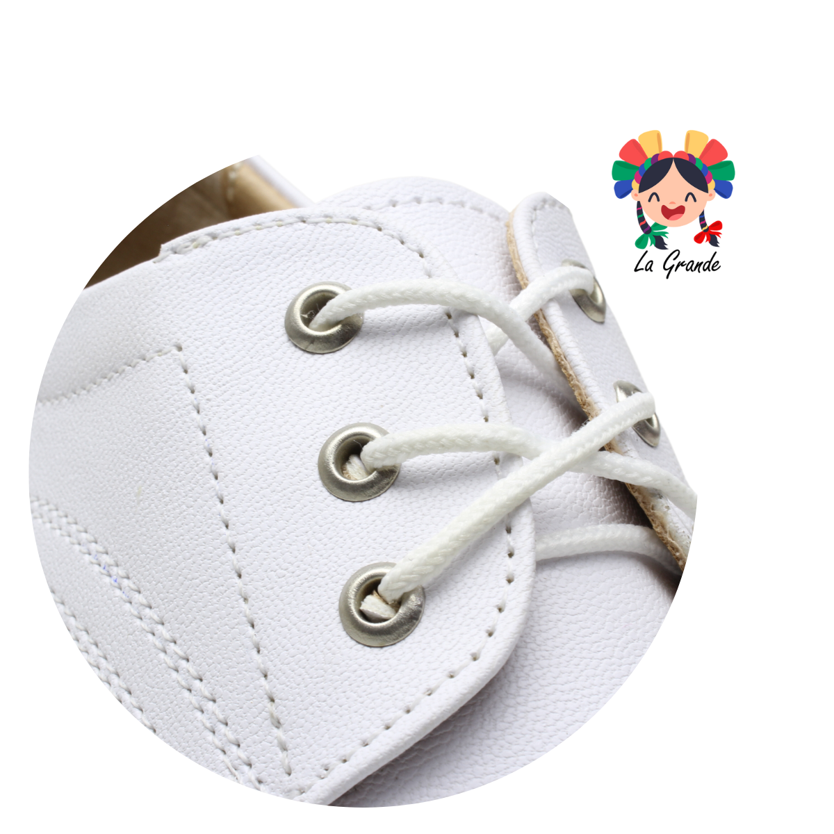 9405 ETNIA Blanco Sint Zapato Clínico de agujeta Dama