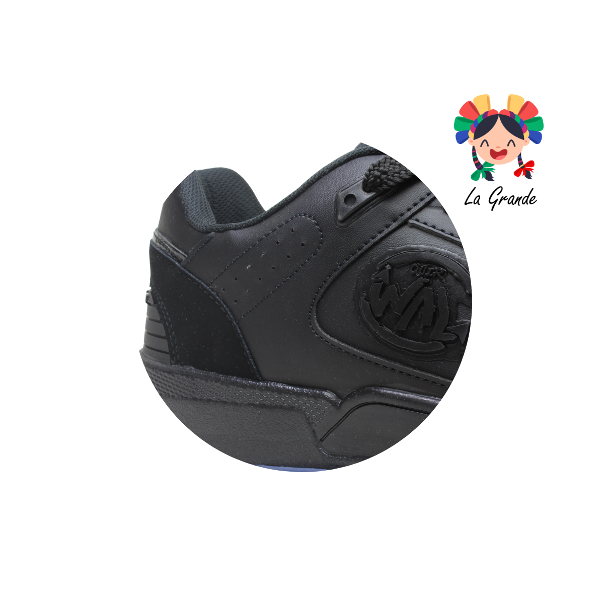 940 WALKQUIR Negro Cristal Tenis Casual para Caballero