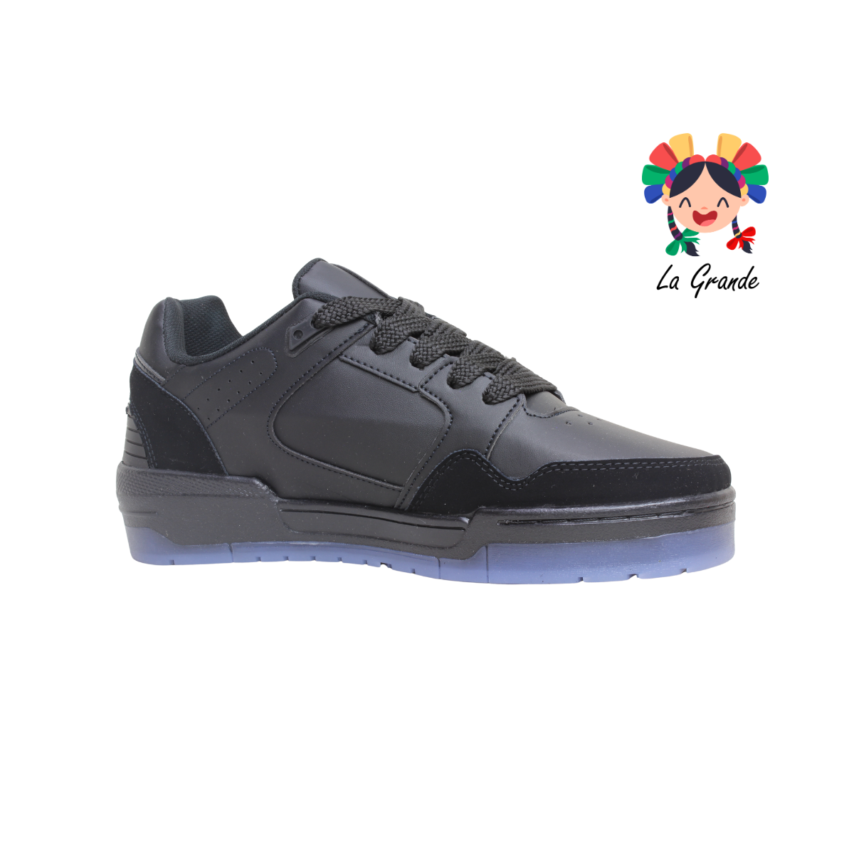 940 WALKQUIR Negro Cristal Tenis Casual para Caballero