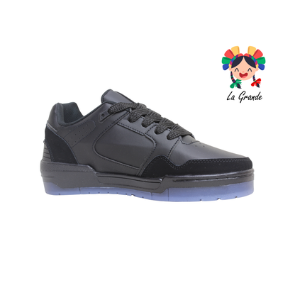 940 WALKQUIR Negro Cristal Tenis Casual para Caballero