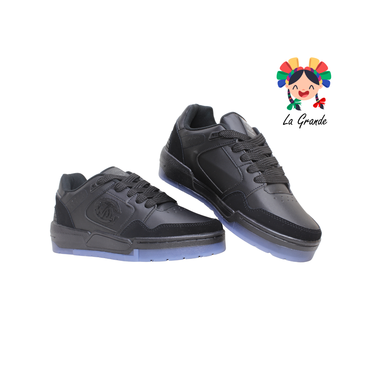 940 WALKQUIR Negro Cristal Tenis Casual para Caballero