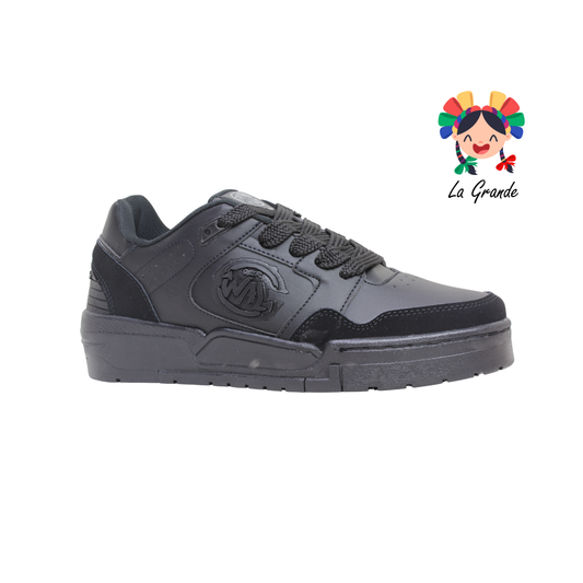 940 WALKQUIR Negro Negro Tenis Casual para Caballero