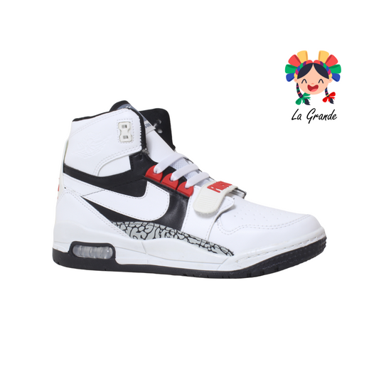 941 FINISH Bco Rojo Ngo Sintético Tenis Casual Urban para Joven y Caballero