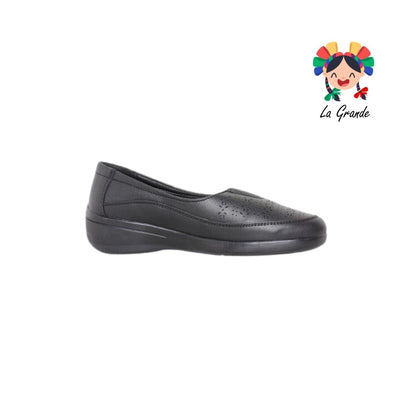 9434 ETNIA Negro Piel Zapato Casual para Dama