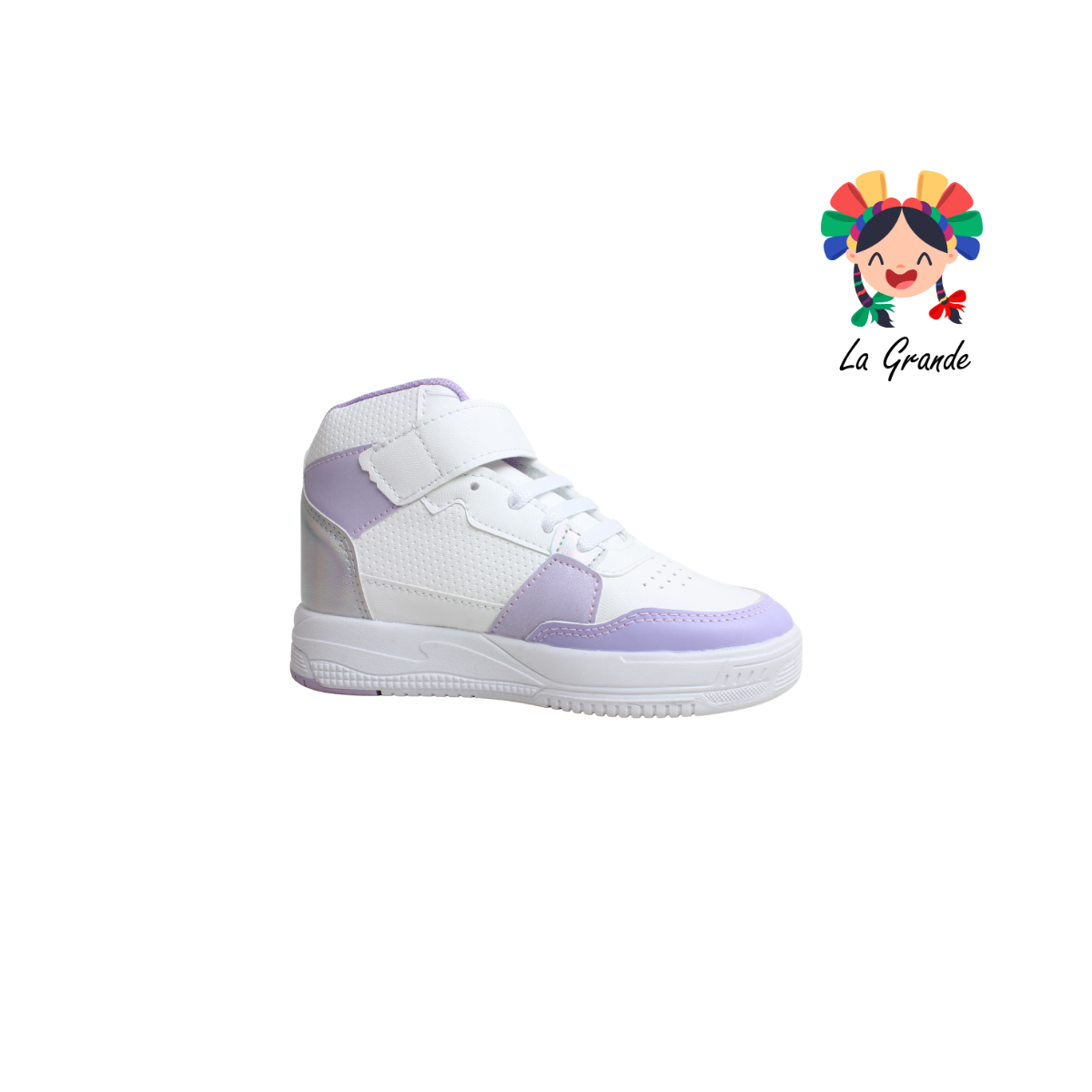 167 LUX-10 Blanco Lila Tenis Casual para Niña