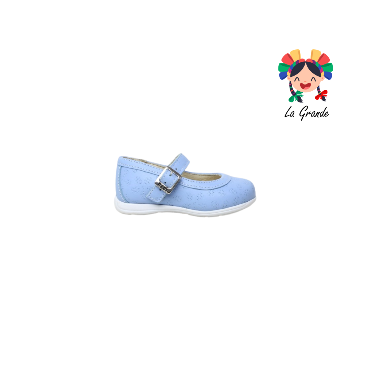 9519 DOGI Azul Cielo Piel Zapato Casual para Bebé
