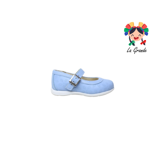 9519 DOGI Azul Cielo Piel Zapato Casual para Bebé