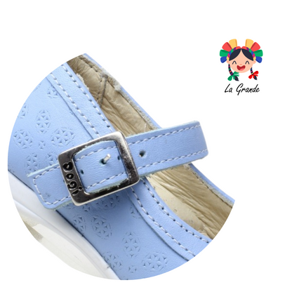 9519 DOGI Azul Cielo Piel Zapato Casual para Bebé