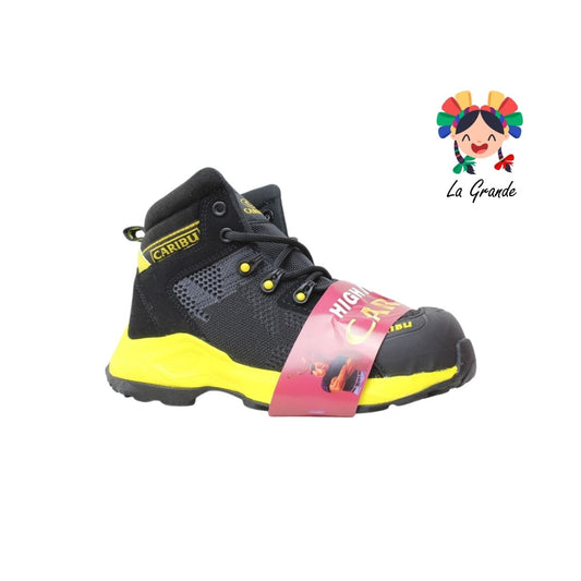 952-D CARIBU Negro Amarillo Bota Industrial con Casco para Dama y Jóven