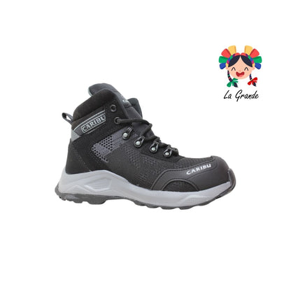 952-D CARIBU Negro Gris Bota Industrial con Casco para Dama y Jóven