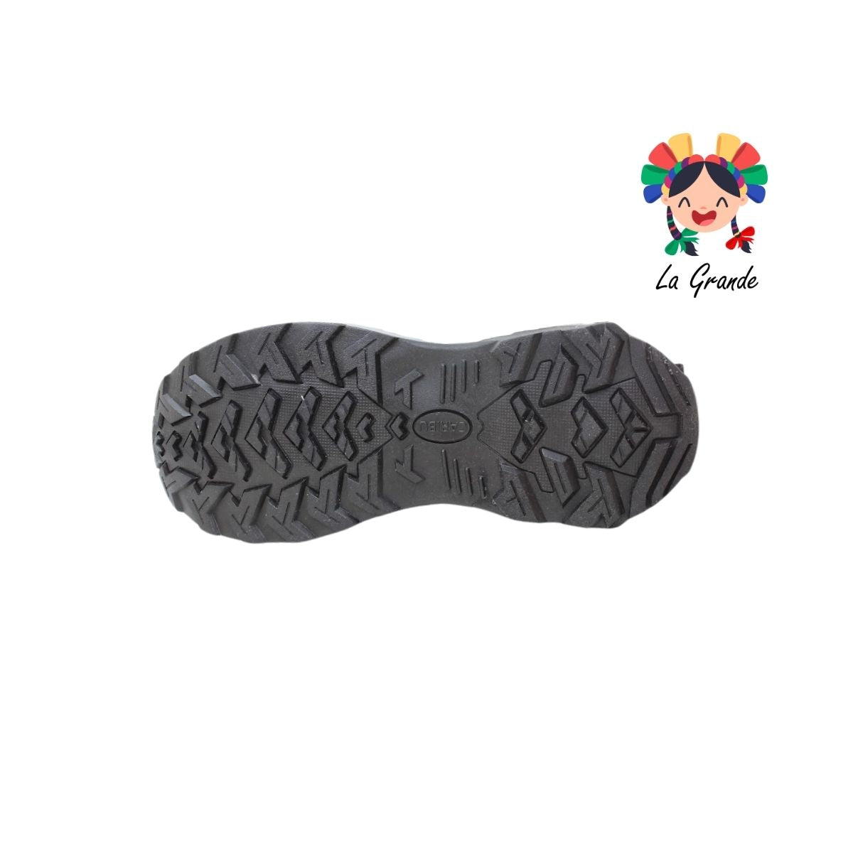 952-D CARIBU Negro Gris Bota Industrial con Casco para Dama y Jóven