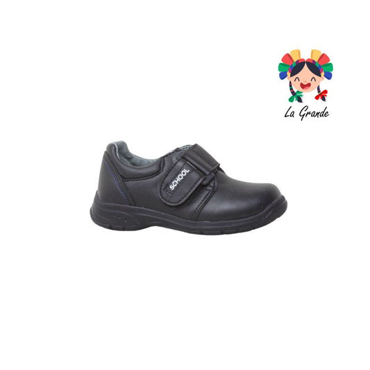 956 VIRY & TONY Negro Sint Zapatos Escolar para Niño
