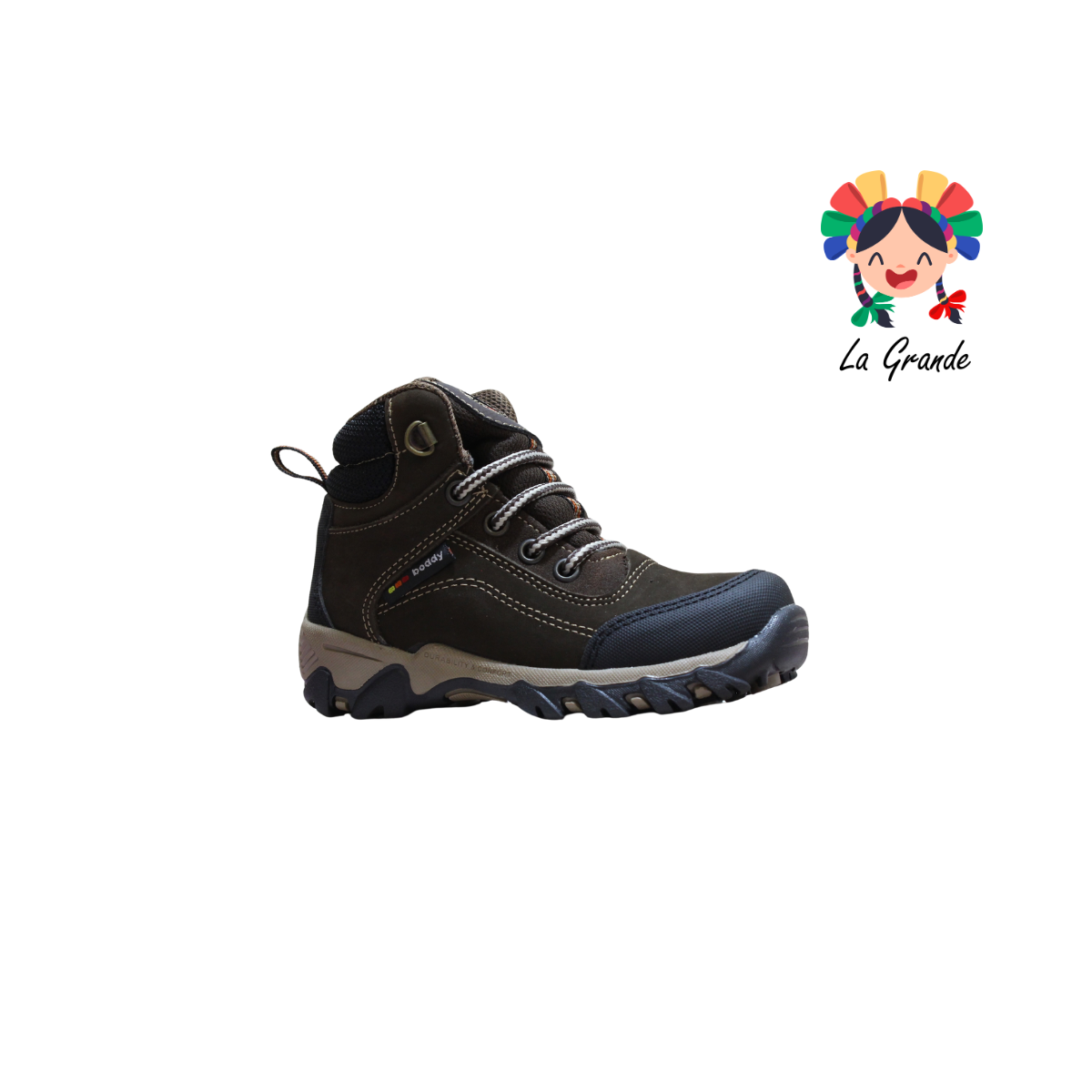 3049 BODDY Chocolate Nobuck Bota de Montaña para Niño
