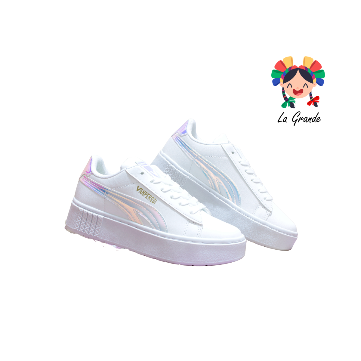 11500 VANPERSSI Bco Glass Bco Sint Tenis Casual para Dama