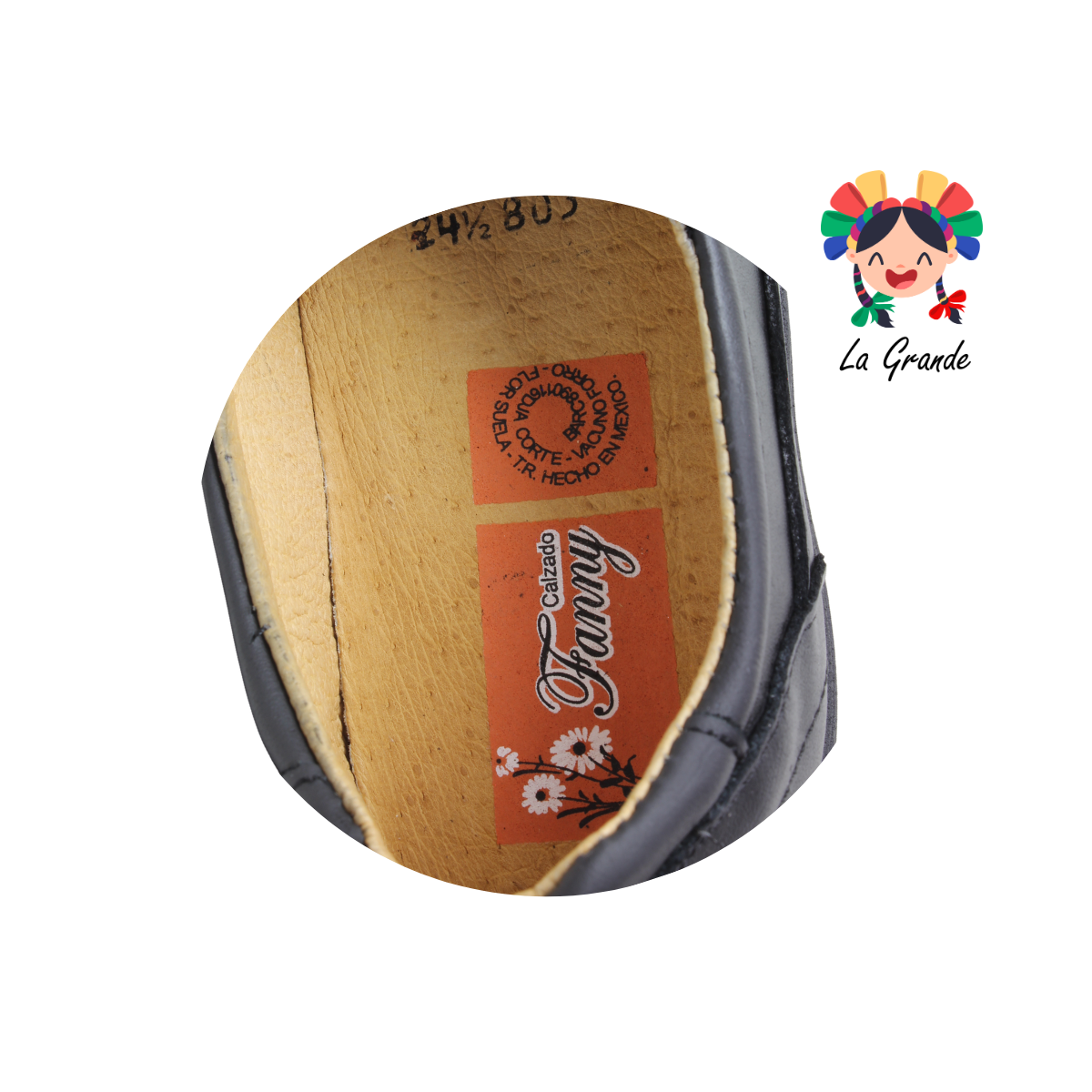 803 FANNY Negro Piel Zapato Casual para Dama