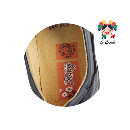 803 FANNY Negro Piel Zapato Casual para Dama