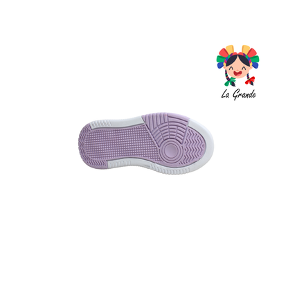 167 LUX-10 Blanco Lila Tenis Casual para Niña