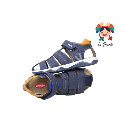 9604 VAVITO Azul Rey Sint Huarache Casual para Niño