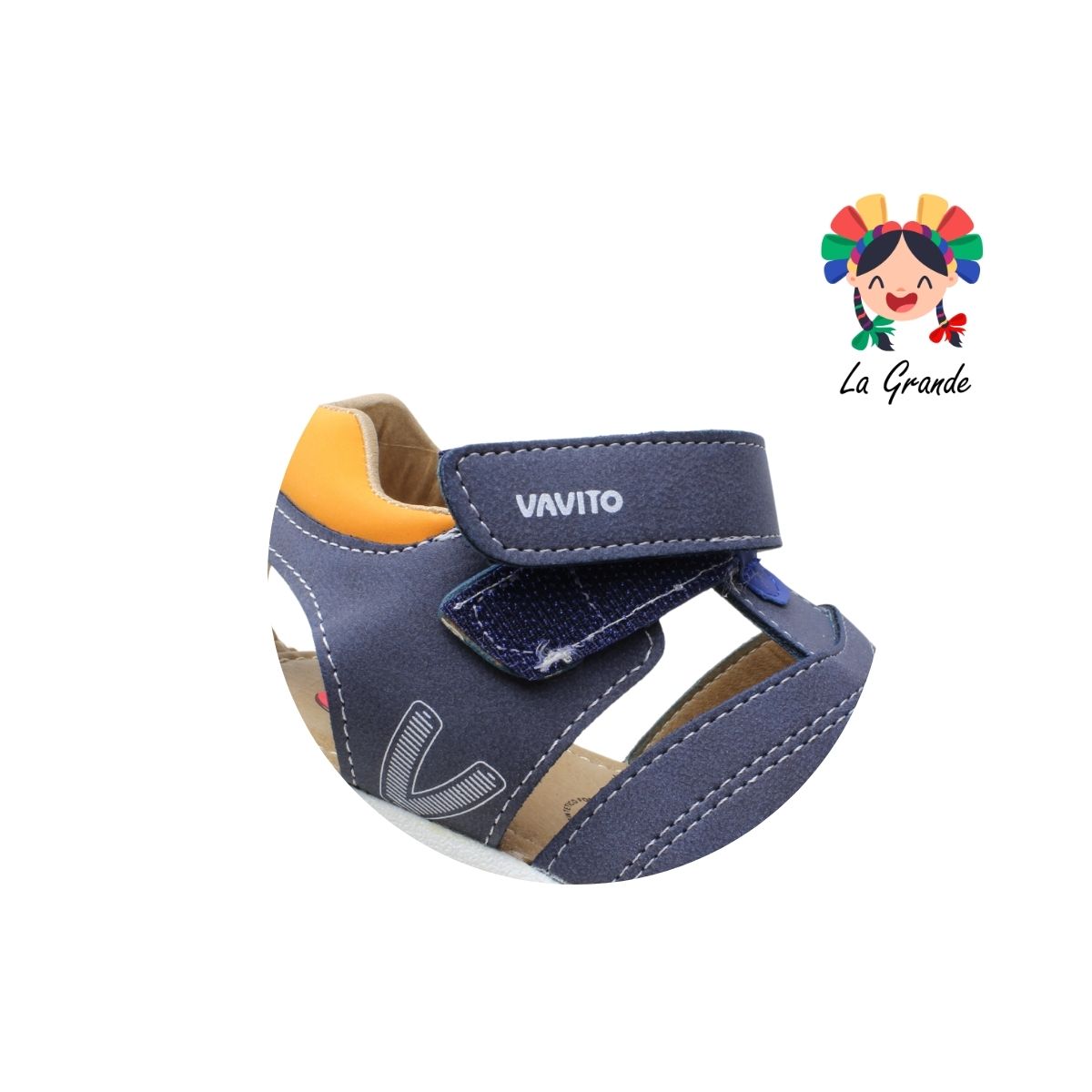9604 VAVITO Azul Rey Sint Huarache Casual para Niño