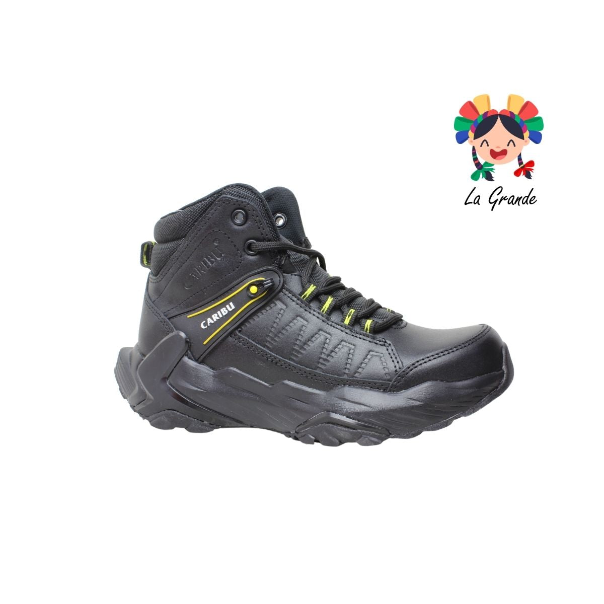 966 CARIBU Negro Hungaro Bota de Montaña para Caballero