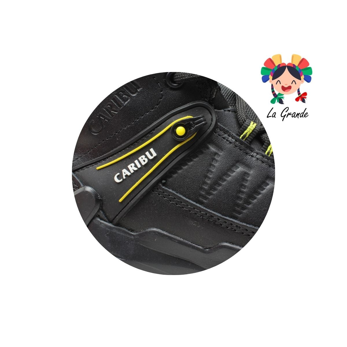 966 CARIBU Negro Hungaro Bota de Montaña para Caballero