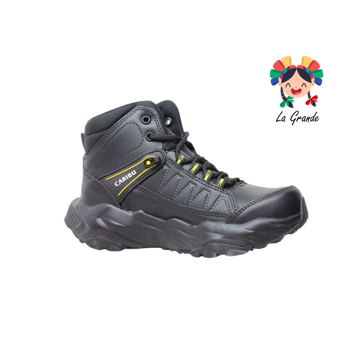 966 CARIBU Negro Hungaro Bota de Montaña para Caballero