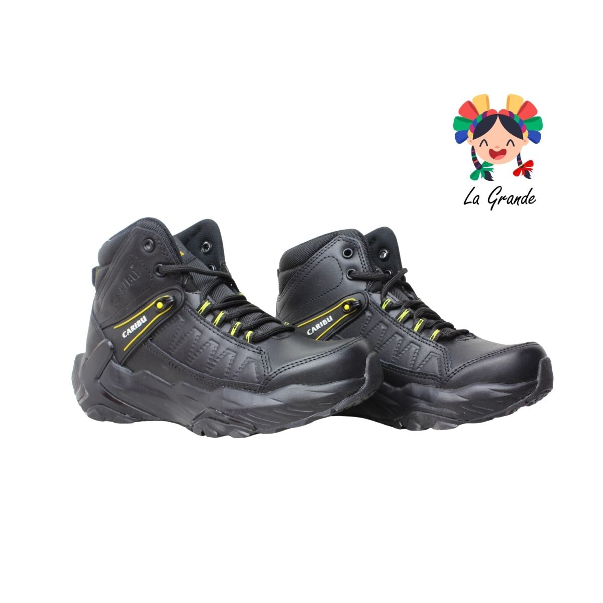 966 CARIBU Negro Hungaro Bota de Montaña para Caballero