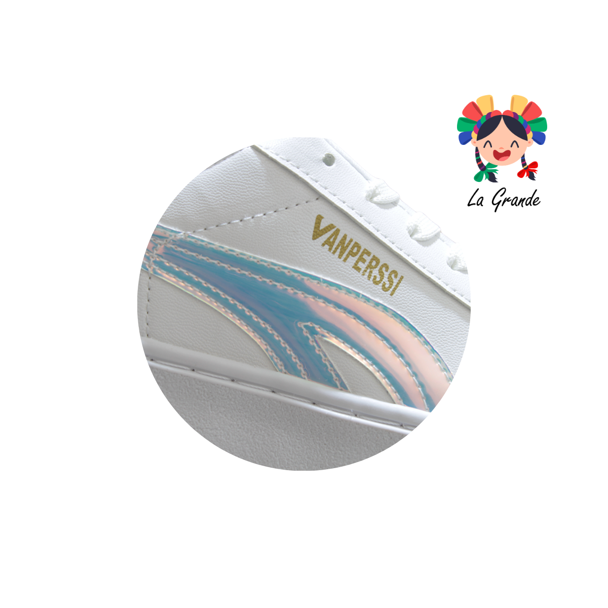 11500 VANPERSSI Bco Glass Bco Sint Tenis Casual para Dama