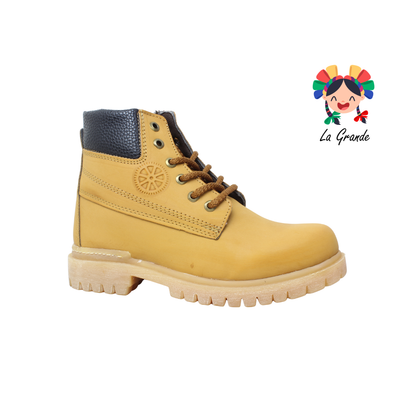 208 KOMANDER Miel Ambar Nobuck Bota Casual para Dama,Joven y Caballero