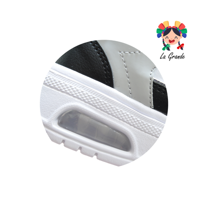 5000 TERRYBLITO Blanco Negro Tenis Casual para Niño