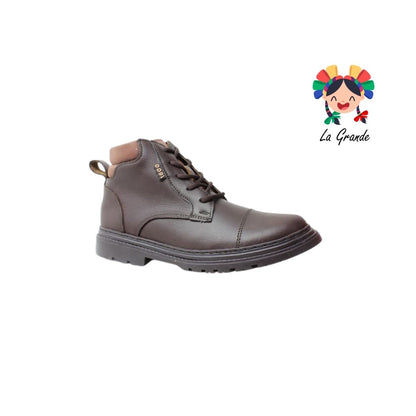 9712 DOGI Café Piel Bota Casual para Joven y Dama