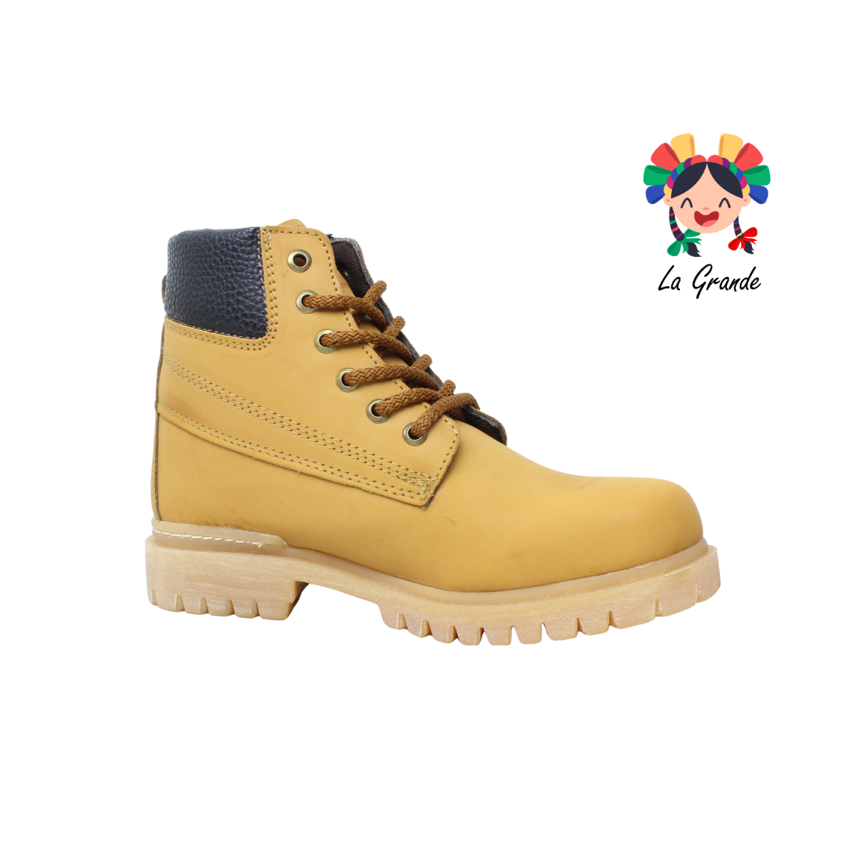 208 KOMANDER Miel Ambar Nobuck Bota Casual para Dama,Joven y Caballero