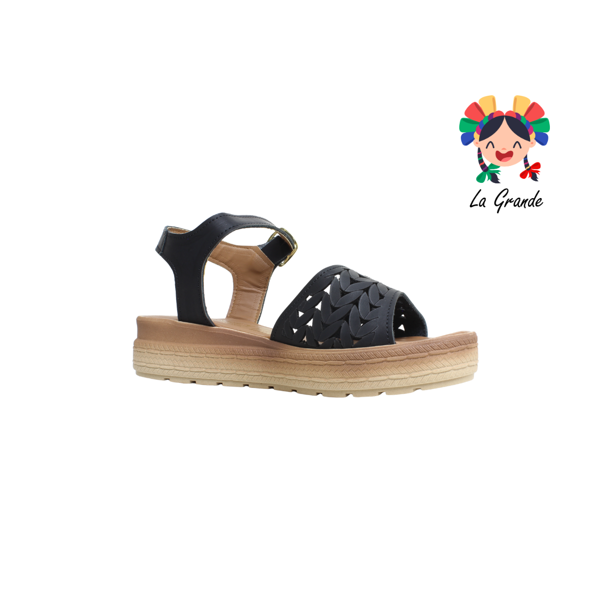 512 LADY MARY Azteca Negro Sandalia para Dama