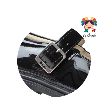 9803 DOGI Negro Charol Zapato Escolar para Niña y Dama