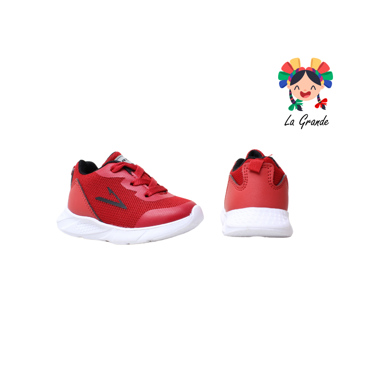 980 QATTAR Rojo Negro Tenis Running para Bebé