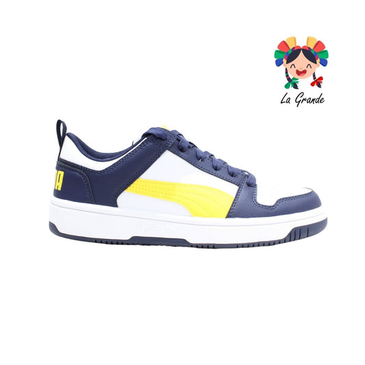 9901 LAYUP PUMA Bnco Azul Ama Sint Tenis Choclo Importado Original para Dama, Joven y Caballero