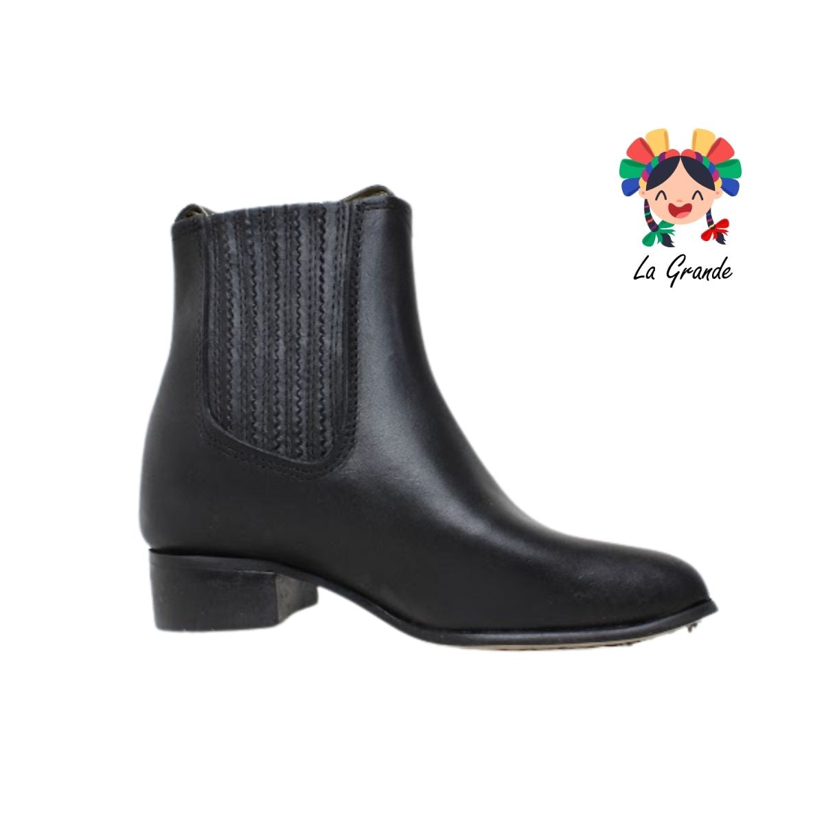 99 RELAMPAGO Negro Piel Oscaria Bota Casual para Niño y Caballero