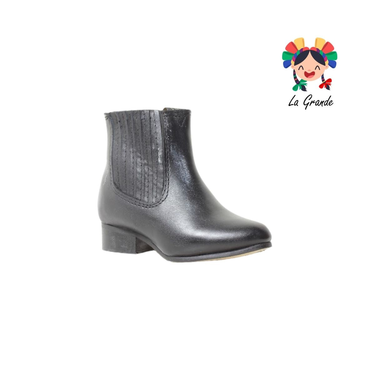 99 RELAMPAGO Negro Piel Oscaria Bota Casual para Niño y Caballero