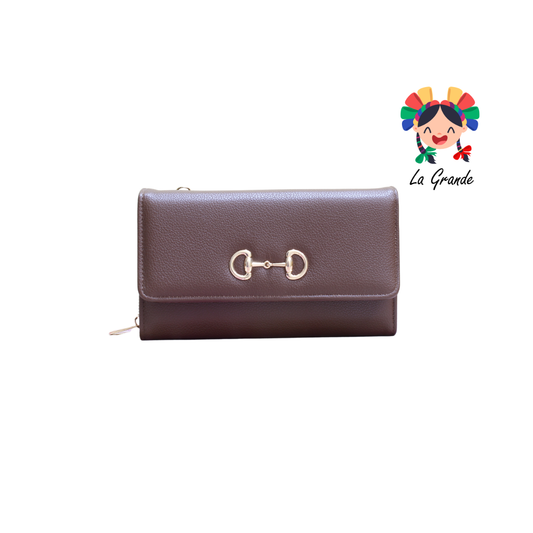067 TONY Bolsa tipo Cartera Café Casual para Dama