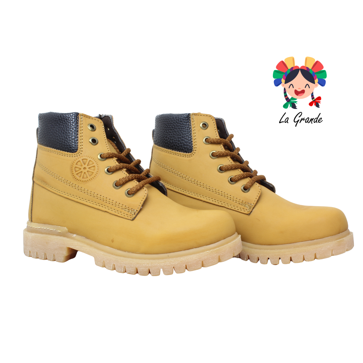 208 KOMANDER Miel Ambar Nobuck Bota Casual para Dama,Joven y Caballero